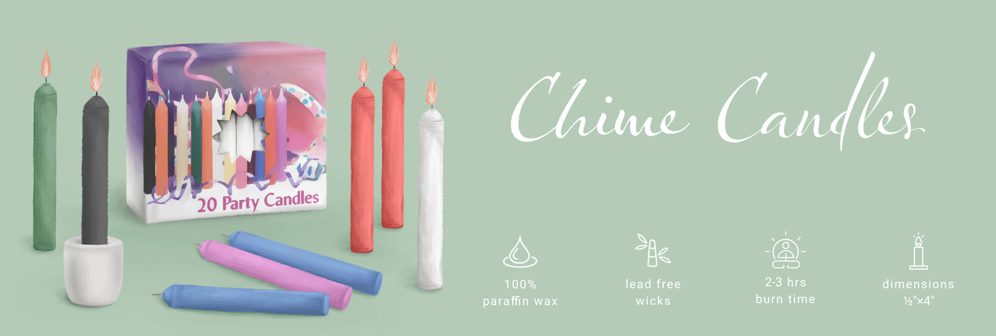 Chime Candles 4"